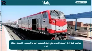 مواعيد قطارات السكة الحديد على خط الصعيد اليوم السبت.. اضبط رحلتك الآن